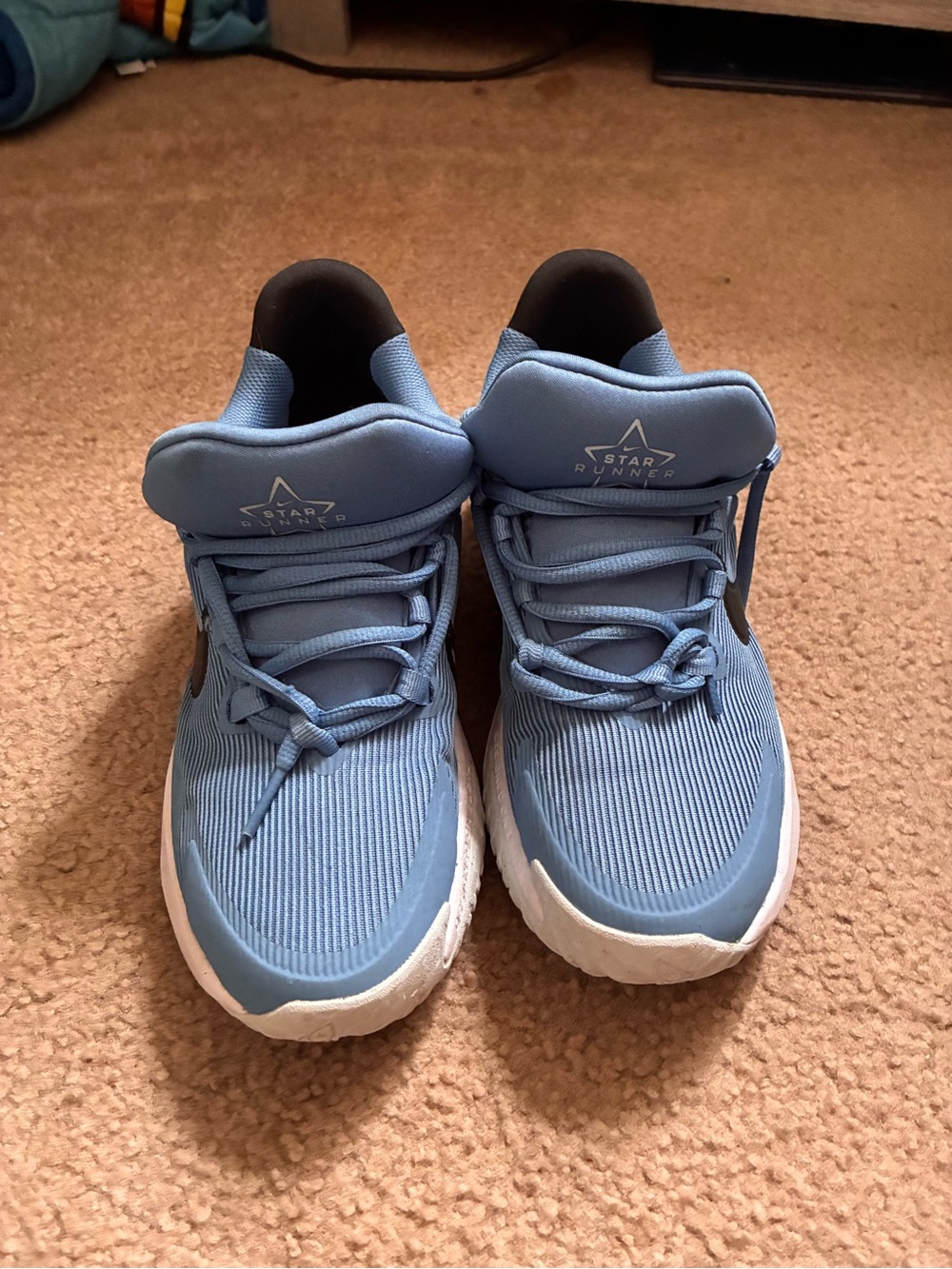 Nike Kids Light Blue Lace-Up Sneakers